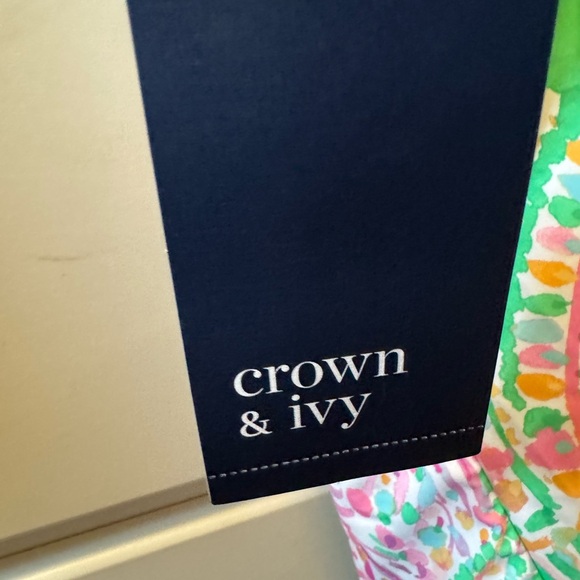 Crown & Ivy Multicolor Patterned Swimsuit Sz L - Picture 3 of 7